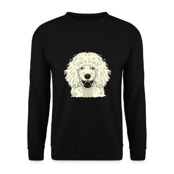 Chien de race caniche chien - Sweat-shirt Unisexe - noir - Devant - Alina (178cm) & Michal (187cm)