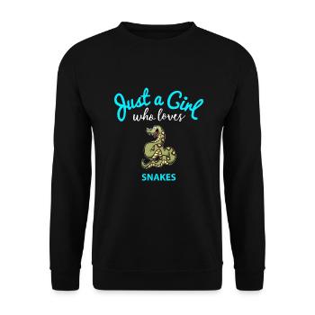 Conception de serpent pour les filles | Conception de serpent pour enfants - Sweat-shirt Unisexe - noir - Devant - Alina (178cm) & Michal (187cm)