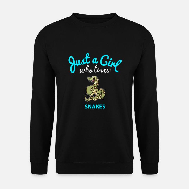 Conception de serpent pour les filles | Conception de serpent pour enfants - Sweat-shirt Unisexe - noir