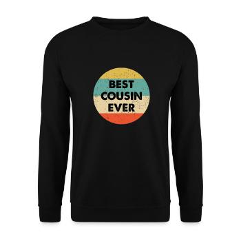 Best Cousin Ever design - Unisex Sweatshirt - black - Front - Alina (178cm) & Michal (187cm)