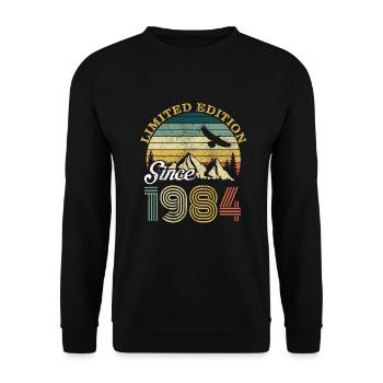 Vintage 1984 anniversaire rétro vintage cadeau - Sweat-shirt Unisexe - noir - Devant - Alina (178cm) & Michal (187cm)