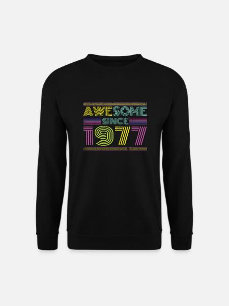Vintage 1977 Geburtstag Retro Jahrgang Geschenk - Unisex Pullover - Schwarz