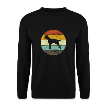 German Boxer Dog Retro Dog Training Gift - Unisex Sweatshirt - black - Front - Alina (178cm) & Michal (187cm)