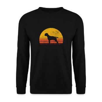 Boxer Sunset Retro Dog Owner Dog Love Gift - Unisex Sweatshirt - black - Front - Alina (178cm) & Michal (187cm)