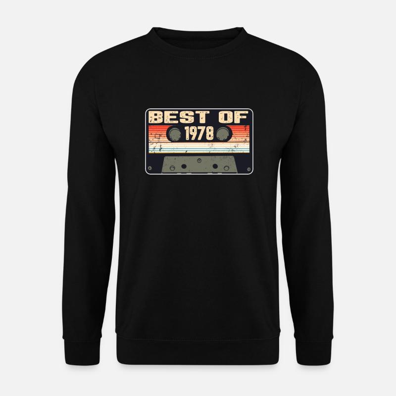Vintage 1978 Kassette Retro Jahrgang Geschenk - Unisex Pullover - Schwarz