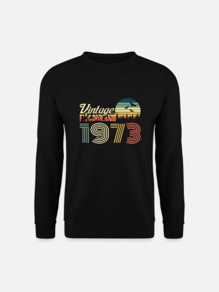 Vintage 1973 Geburtstag Retro Jahrgang Geschenk - Unisex sweater - sort