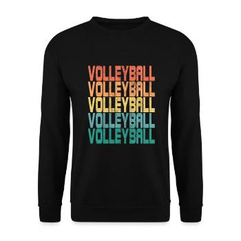 Volleyball Volleyballer SPort Retro Gift - Unisex Sweatshirt - black - Front - Alina (178cm) & Michal (187cm)