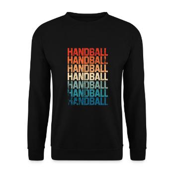 Handball joueur de handball sport rétro club cadeau - Sweat-shirt Unisexe - noir - Devant - Alina (178cm) & Michal (187cm)