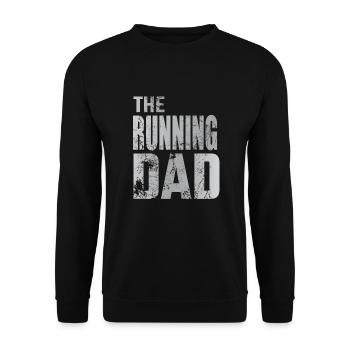 Running Dad Laufen Joggen Marathon Sport Geschenk - Unisex Pullover - Schwarz - Vorne - Alina (178cm) & Michal (187cm)