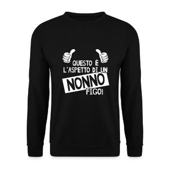 Uomo Questo è l'aspetto di un nonno figo! - Unisex Pullover - Schwarz - Vorne - Alina (178cm) & Michal (187cm)