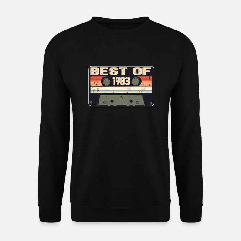 Vintage 1983 Geburtstag Retro Kassette Geschenk - Unisex Pullover - Schwarz