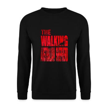 Cadeau de marche australien de chien de berger australien - Sweat-shirt Unisexe - noir - Devant - Alina (178cm) & Michal (187cm)