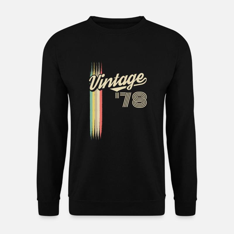 Vintage 1978 78 Geburtstag Retro Jahrgang Geschenk - Unisex Pullover - Schwarz