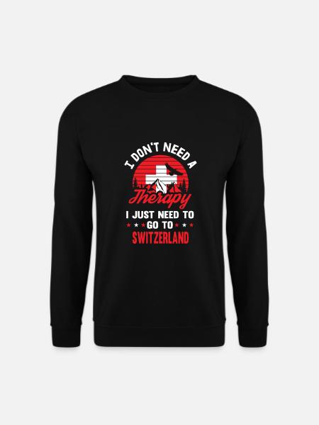 Sveitsi Sveitsiläinen sveitsiläinen hoitolippu - Unisex svetaripaita - musta