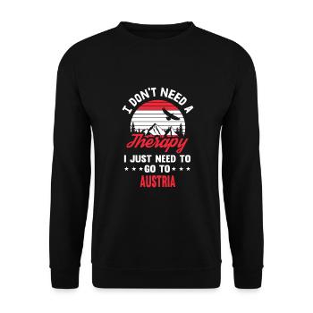 Therapie Österreich Austria Tirol Wien Geschenk - Unisex Pullover - Schwarz - Vorne - Alina (178cm) & Michal (187cm)