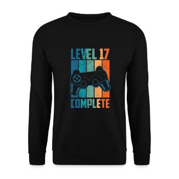 Cadeau de jeu complet 17e anniversaire niveau 17 - Sweat-shirt Unisexe - noir - Devant - Alina (178cm) & Michal (187cm)