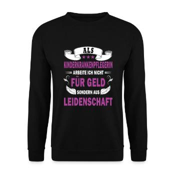 Kinderkrankenpflege Kinderkrankenpflegerin Beruf - Unisex Pullover - Schwarz - Vorne - Alina (178cm) & Michal (187cm)