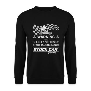 May start talking about Stock Car Racing - Unisex Sweatshirt - black - Front - Alina (178cm) & Michal (187cm)
