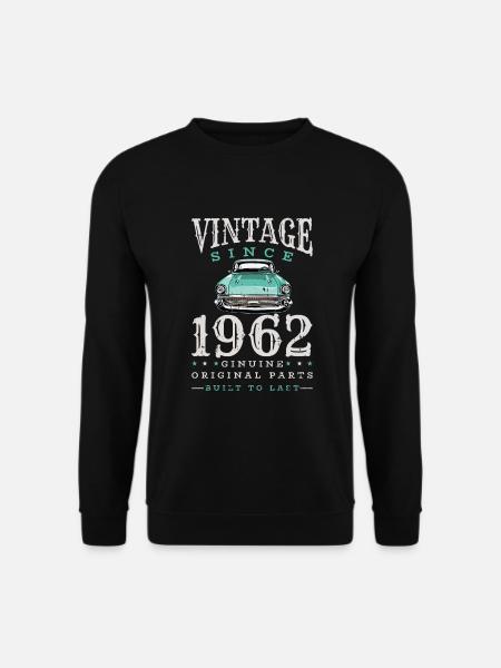 Vintage 1962 62 Geburtstag Retro Jahrgang Geschenk - Unisex Pullover - Schwarz