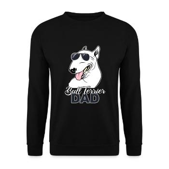 Bull Terrier Dad Terrier Dog Dog Fighting Dog - Unisex Sweatshirt - black - Front - Alina (178cm) & Michal (187cm)
