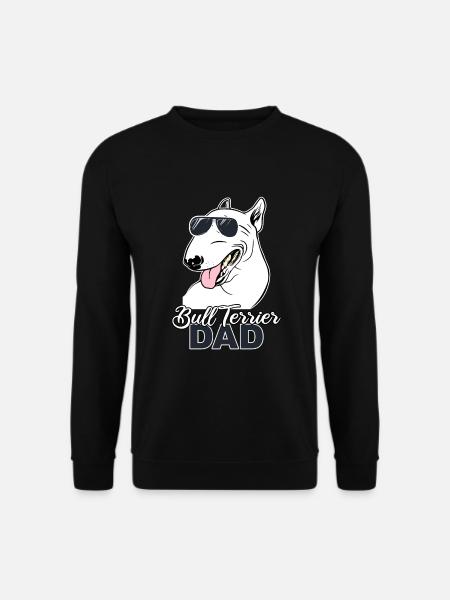 Bullterrier Dad Terrier Hund Hunderasse Kampfhund - Unisex Pullover - Schwarz