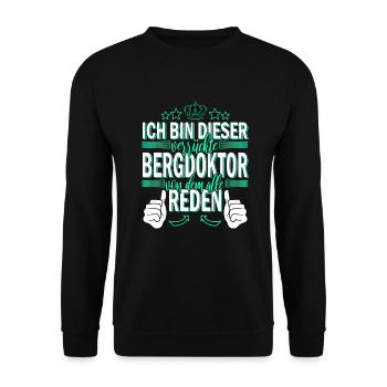 Bergdoktor Alpen Ski piste Schweiz Skiurlaub Berg - Unisex Pullover - Schwarz - Vorne - Alina (178cm) & Michal (187cm)