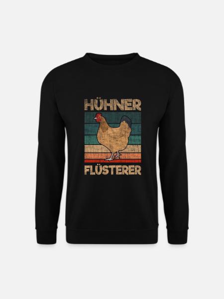 Hühner Flüsterer Huhn Papa Hühnerzüchter - Unisex Pullover - Schwarz