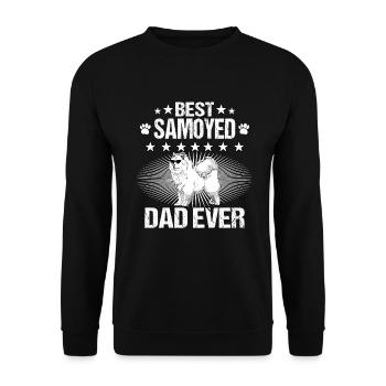 Samoyed Samoyed Dad Dad Dog Dogs - Unisex Sweatshirt - black - Front - Alina (178cm) & Michal (187cm)