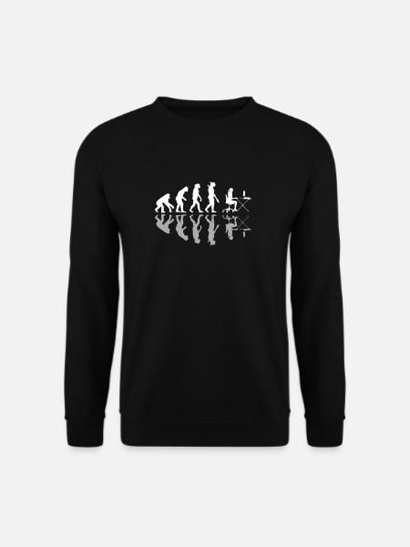Evolution Frau Home Office Arbeit Büro Geschenk - Unisex Pullover - Schwarz