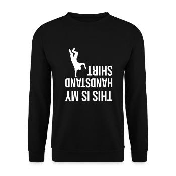 This is my Handstand Shirt - Sweat-shirt Unisexe - noir - Devant - Alina (178cm) & Michal (187cm)