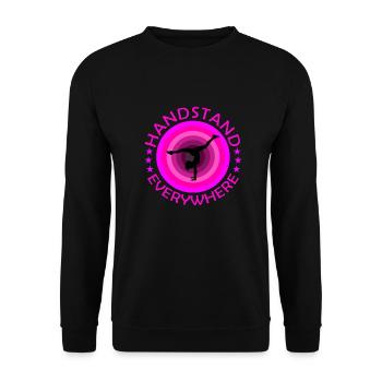 Handstand everywhere Mädchen - Unisex Pullover - Schwarz - Vorne - Alina (178cm) & Michal (187cm)