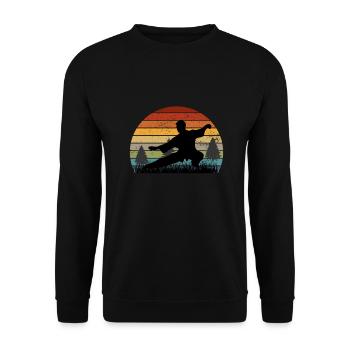 Qigong Tai Chi - Unisex Sweatshirt - black - Front - Alina (178cm) & Michal (187cm)