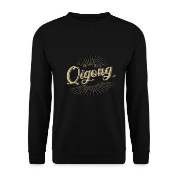 Qigong - Sweat-shirt Unisexe - noir - Devant - Alina (178cm) & Michal (187cm)