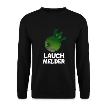 Lauch Lauchmelder Feuermelder Rauchmelder - Unisex Pullover - Schwarz - Vorne - Alina (178cm) & Michal (187cm)