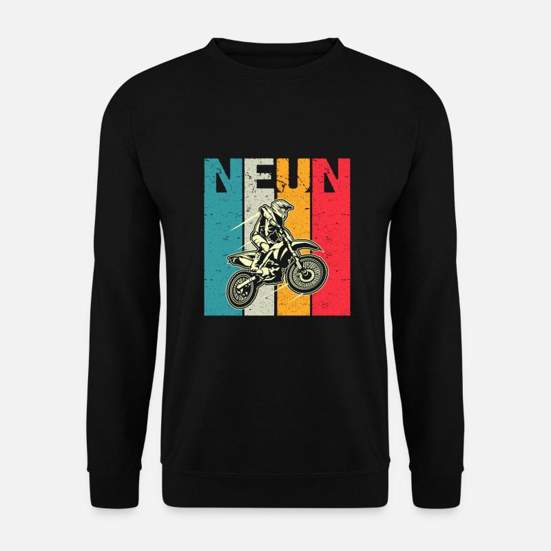 Kinder 9. Geburtstag Motocross Motorcross 9 Jahre - Unisex Pullover - Schwarz
