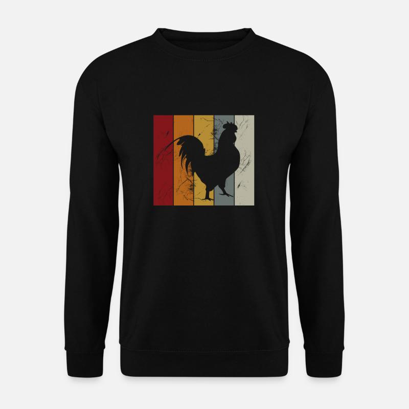 Huhn Hahn Hühner Hühnerstall Bauernhof Geschenk - Unisex Pullover - Schwarz