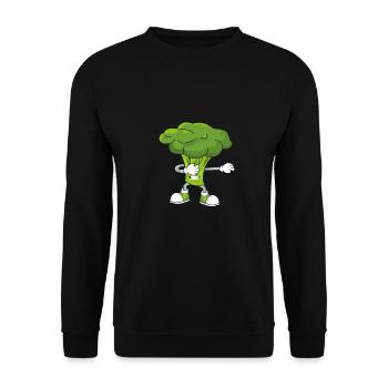 Brocoli Dabbendes Dab Broccoli Vegan - Sweat-shirt Unisexe - noir - Devant - Alina (178cm) & Michal (187cm)