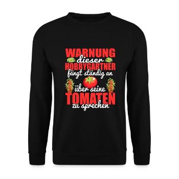 Garten Tomaten Gärtner Tomate Hobbygärtner - Unisex Pullover - Schwarz - Vorne - Alina (178cm) & Michal (187cm)