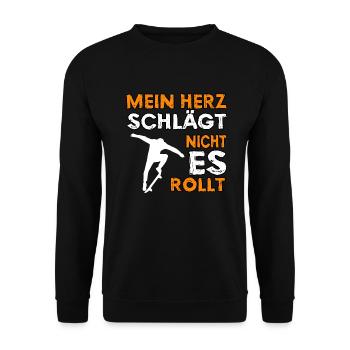 Skateboard Skate Skat Skater Longboard - Unisex Pullover - Schwarz - Vorne - Alina (178cm) & Michal (187cm)