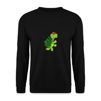 Marathon jogging turtle marathon runner jogging - Unisex Sweatshirt - black - Front - Alina (178cm) & Michal (187cm)