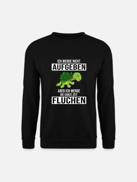 Marathon Joggen nicht aufgeben aber fluchen laufen - Unisex Pullover - Schwarz