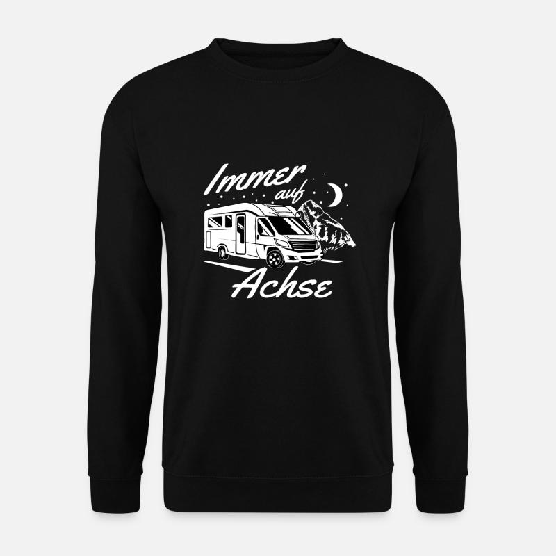Camping Wohnmobil Immer auf Achse - Unisex Pullover - Schwarz