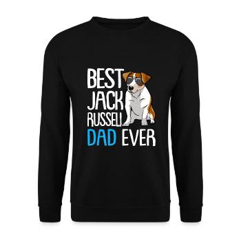 Best Jack Russell Dad Ever Hund Hunderasse - Unisex Pullover - Schwarz - Vorne - Alina (178cm) & Michal (187cm)