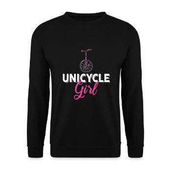 Monocycle fille cycliste monocycle Girl - Sweat-shirt Unisexe - noir - Devant - Alina (178cm) & Michal (187cm)
