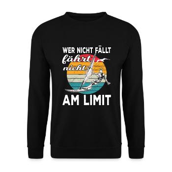 Windsurfen sup mit Segel Surfing Windsurfing - Unisex Pullover - Schwarz - Vorne - Alina (178cm) & Michal (187cm)
