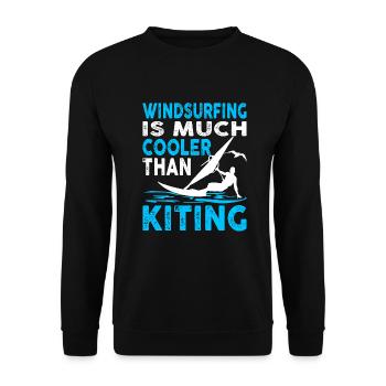 Windsurfen ist deutlich cooler als kiten Windsurf - Unisex Pullover - Schwarz - Vorne - Alina (178cm) & Michal (187cm)
