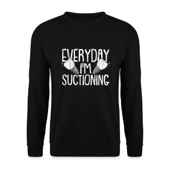 Zahnarzt Doktor Zahn Zähne Dentist Spruch Geschenk - Unisex Pullover - Schwarz - Vorne - Alina (178cm) & Michal (187cm)