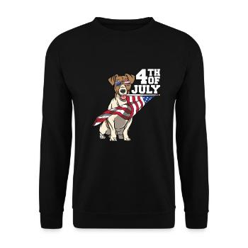 Beagle Dog 4 July America Independence Gift - Unisex Sweatshirt - black - Front - Alina (178cm) & Michal (187cm)