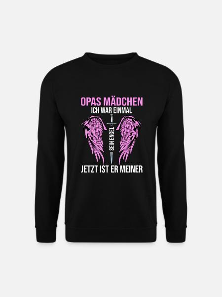 Opas Mädchen Ich War Einmal Sein Engel - Unisex Pullover - Schwarz