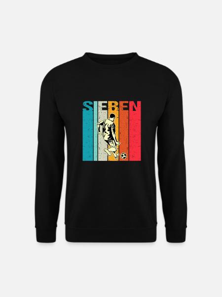 Ich bin schon 7 | 7. Geburtstag Jungen Fussball - Unisex Pullover - Schwarz